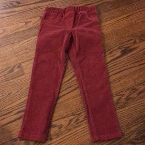 Mini Boden cord pants size 6, wine color, NWOT.